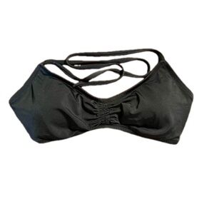 Victoria's Secret Black Strappy Bikini Top Size L